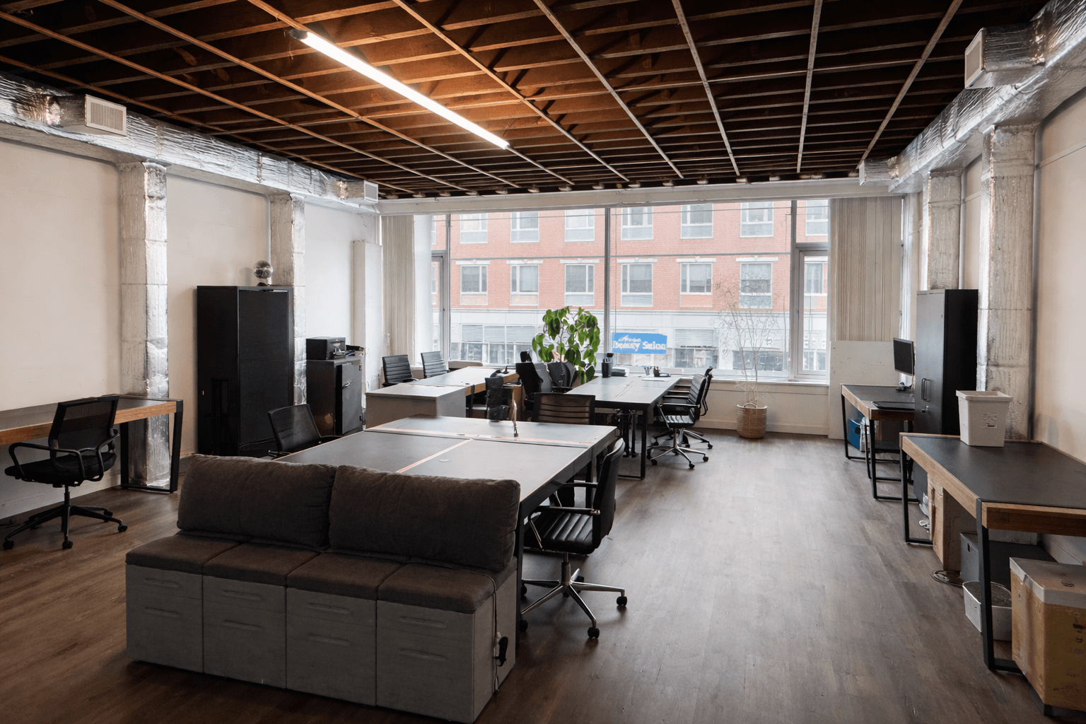 Upstairs office and storage space
