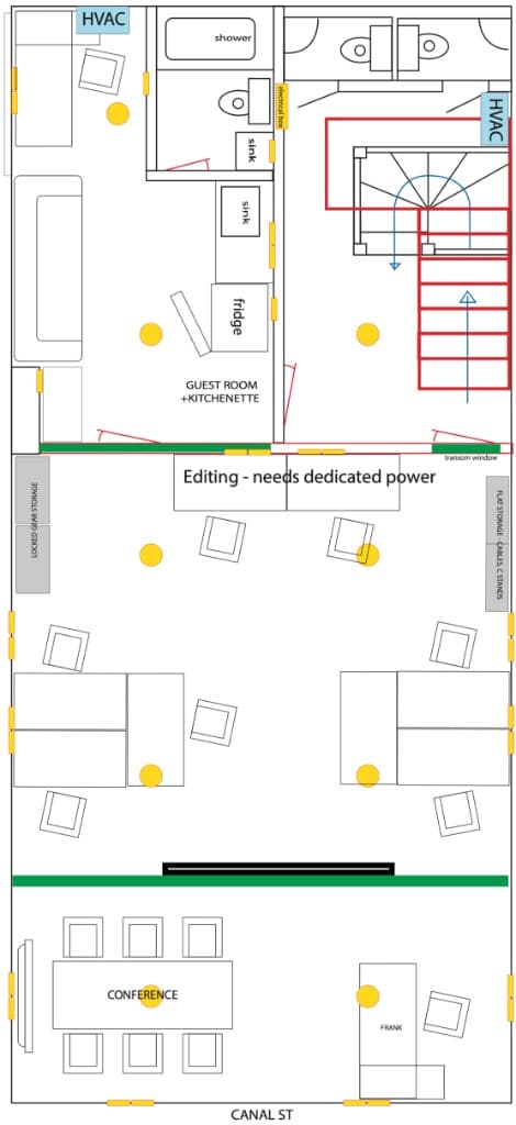 Upstairs floor plan